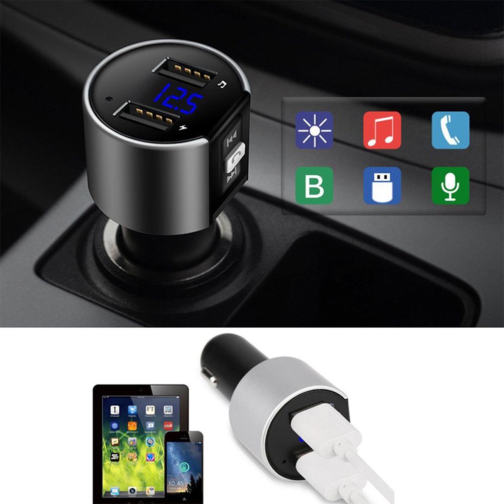 Bộ phát sóng FM không dây USB đôi trên ô tô Bộ sạc bộ sạc radio với máy nghe nhạc MP3