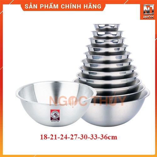 Thau trộn inox Zebra Thái Lan 18cm-21cm-24cm-27cm-30cm-33cm