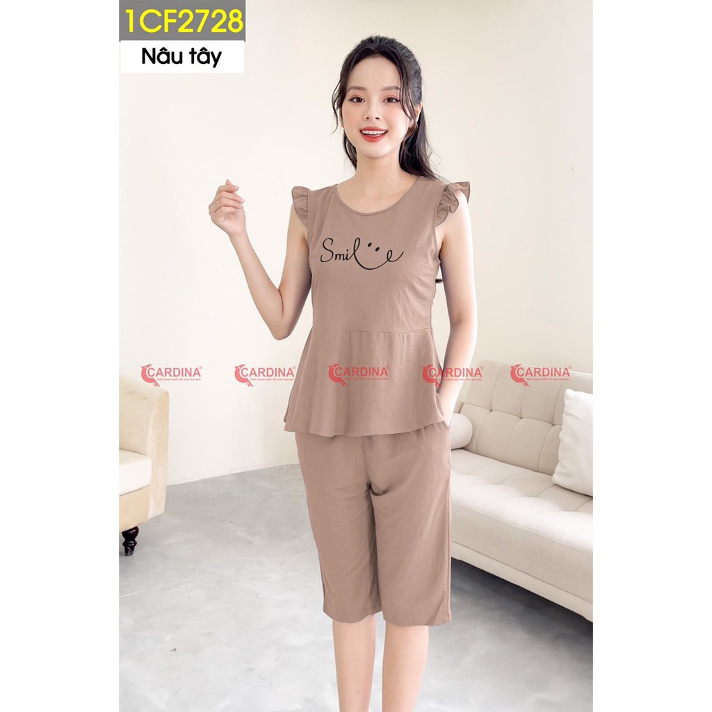 Đồ Bộ mặc nhà mùa hè Nữ 𝐂𝐀𝐑𝐃𝐈𝐍𝐀 Smile Bèo Vai Chất Cotton Nhật Cao CấpTạo Điểm Nhấn Trẻ Trung, Nữ Tính | BigBuy360 - bigbuy360.vn