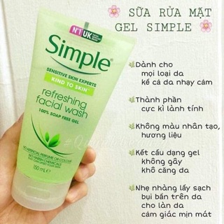 Sữa rửa mặt Simple Gel