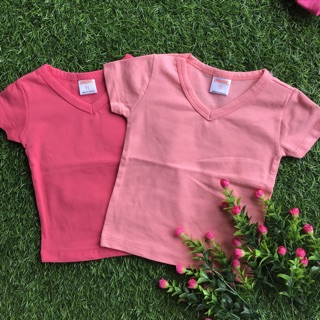 Áo phông basic cho bé cổ tim cotton 4 chiều co giãn