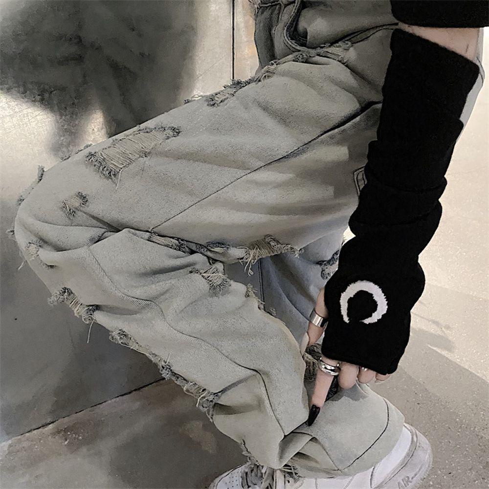 USNOW Găng Tay Hở Ngón Giữ Ấm Mùa Đông Phong Cách Punk Đường Phố Thanh Lịch