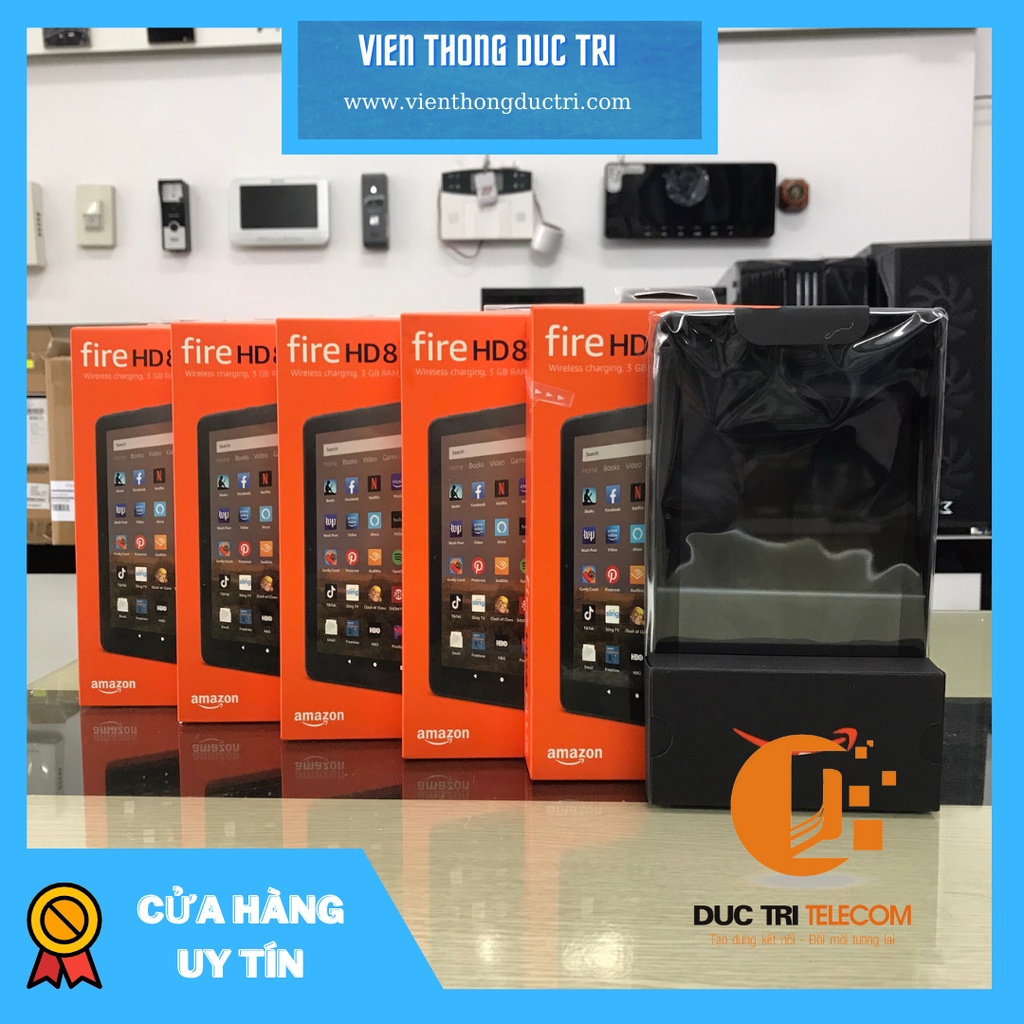 Máy tính bảng Fire HD 8 PLUS RAM 3G màu đen pin khoẻ, tốc độ xử lý nhanh -  Vienthongductri