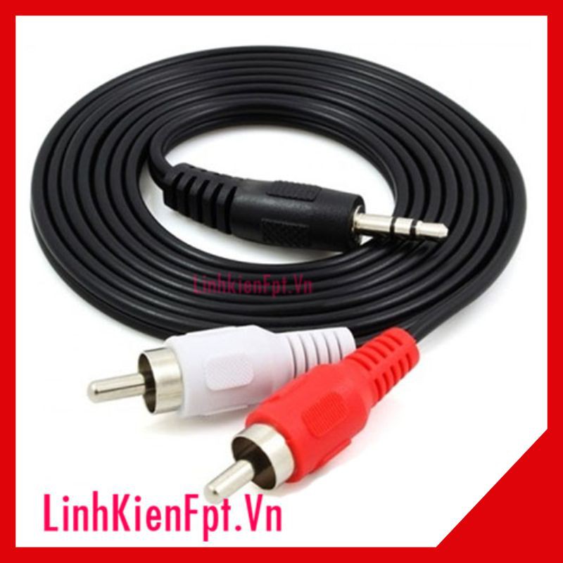 Dây cáp âm thanh 3.5mm to av 2 rca audio 1.5m