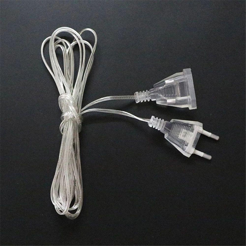 QUINTON Power Extension Cord Outdoor For Holiday Christmas Lights LED String Light Fairy Lights 3M 5M Transparent Extension Cable