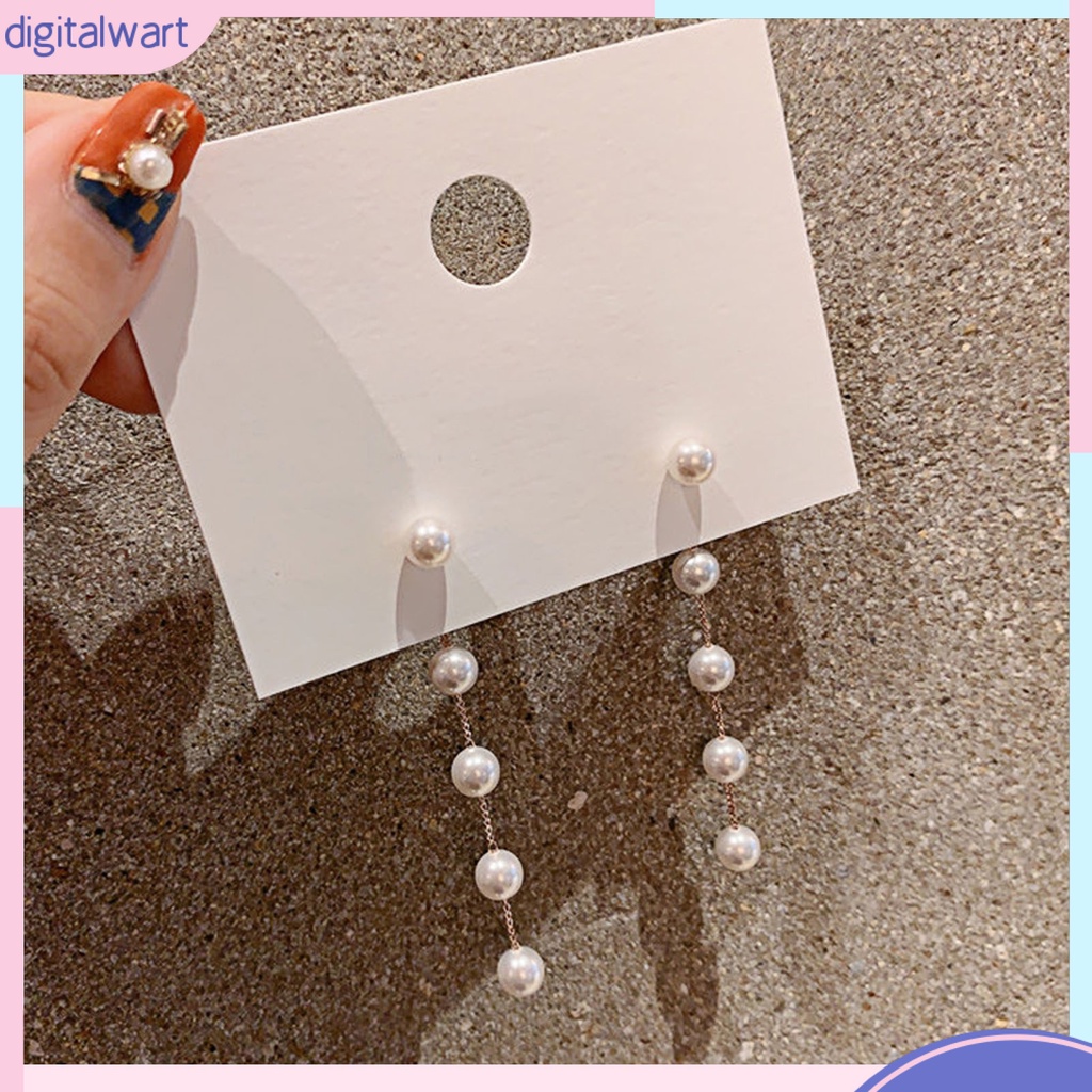 Hoa Tai Dáng Dài Đính Ngọc Trai Nhân Tạo Thời Trang Dành Cho Nữ