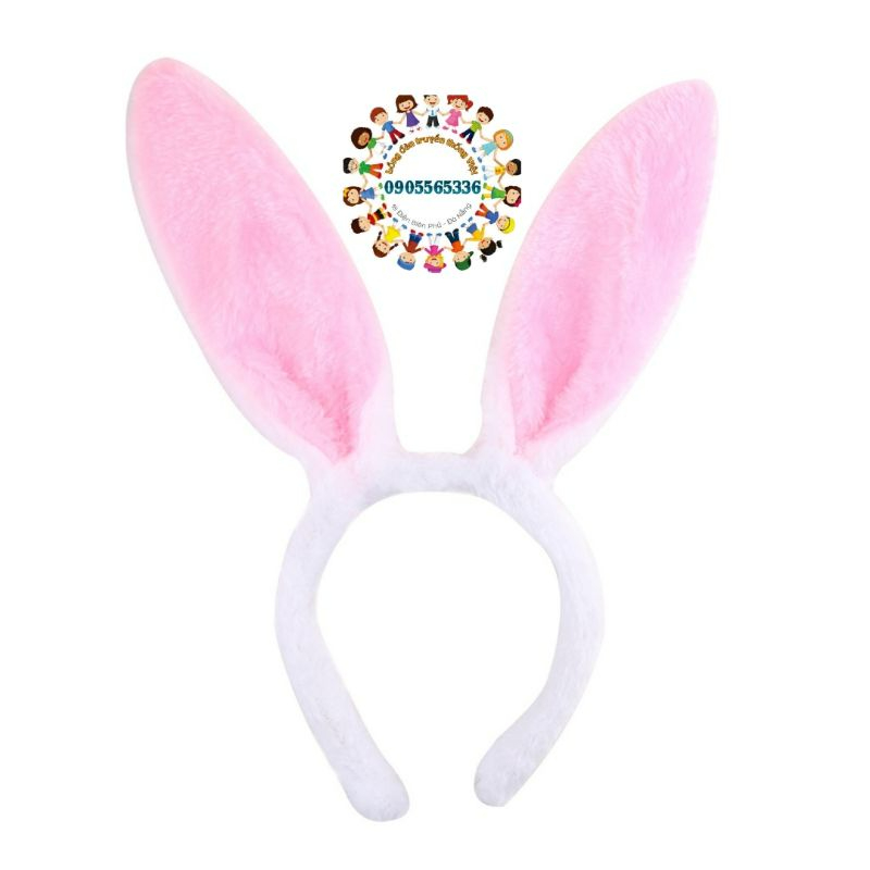 🐰 Set băng đô hóa trang Thỏ Ngọc bông mềm - Băng đô tai thỏ phối vải lông - Cài tai thỏ lông
