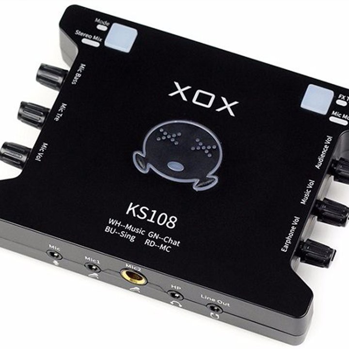 Sound card âm thanh XOX KS108 - thiết bị thu âm livestream hát karaoke mới