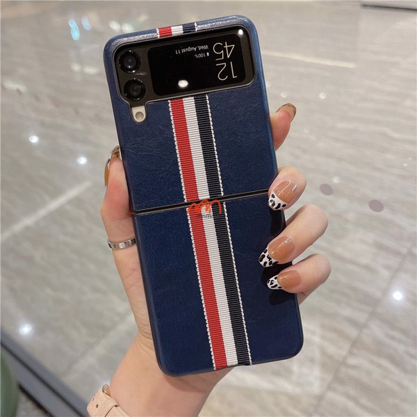 Ốp Lưng Da Kiểu Thom Browne Samsung Z Flip 3