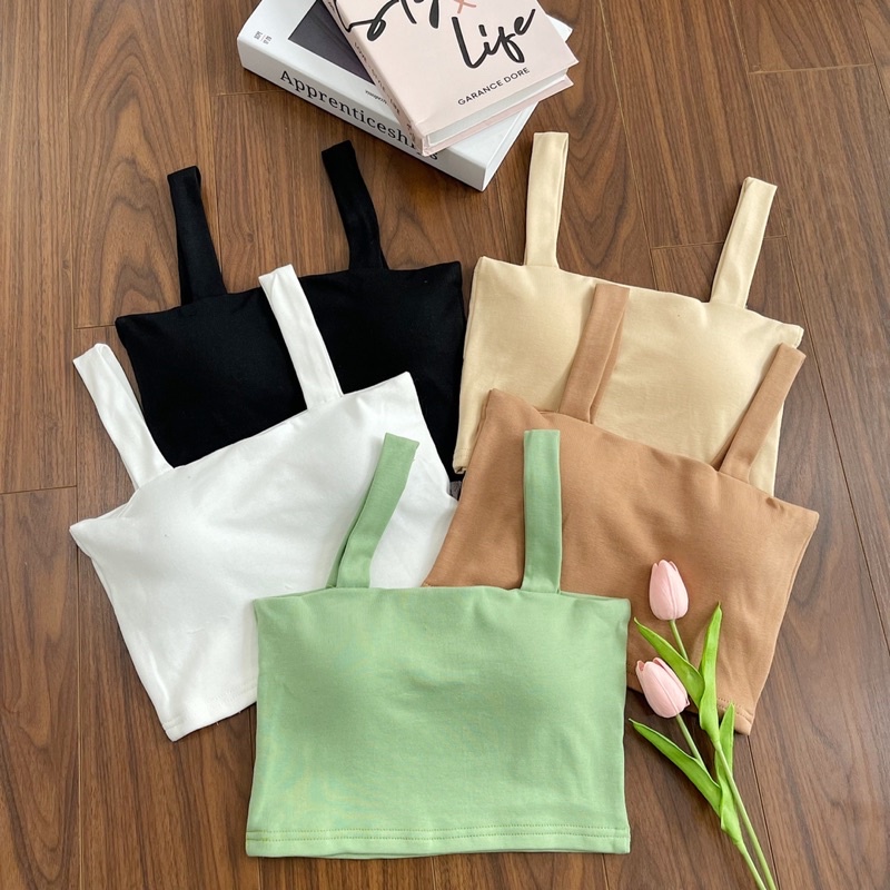 ÁO CROP TOP 2 DÂY 5 MÀU