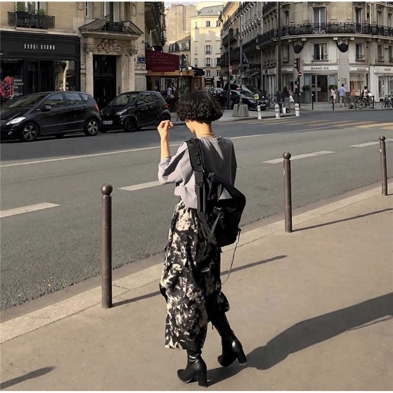 Túi đeo chéo màu đen phong cách Hip Hop thời trang cho nam