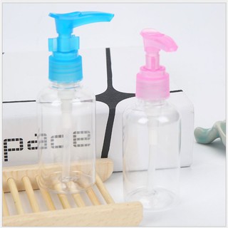 Chai chiết mỹ phẩm có vòi 100ml - Nhựa trong suốt
