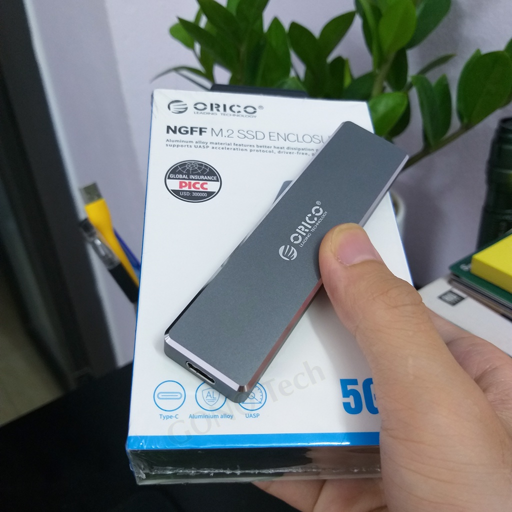 Box ổ cứng SSD M2 NVMe SATA Type C ORICO PVM2 PCM2 PVM2F-C3 | Chuyển M.2 PCIe/NGFF thành ổ di động