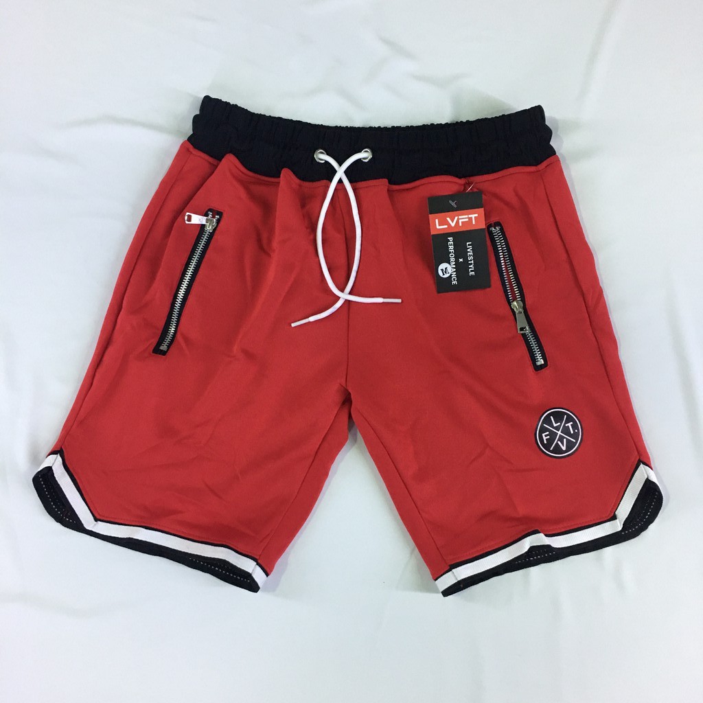 Quần LVFT thun POLY thể thao màu đen đỏ xám co giãn 4 chiều form Body thấm mồi hôi