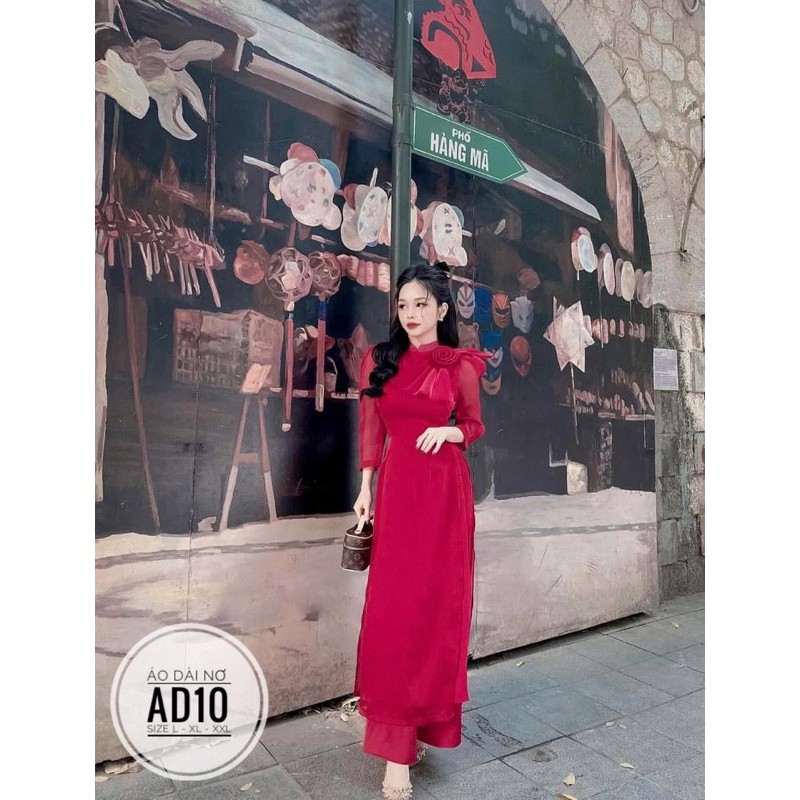 Bigsize Áo dài nơ AD10