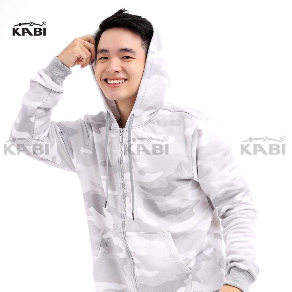 Đồ bộ hoodie nam KABI bộ áo khoác quần dài thu đông màu rằn ri màu lính thun cotton nỉ