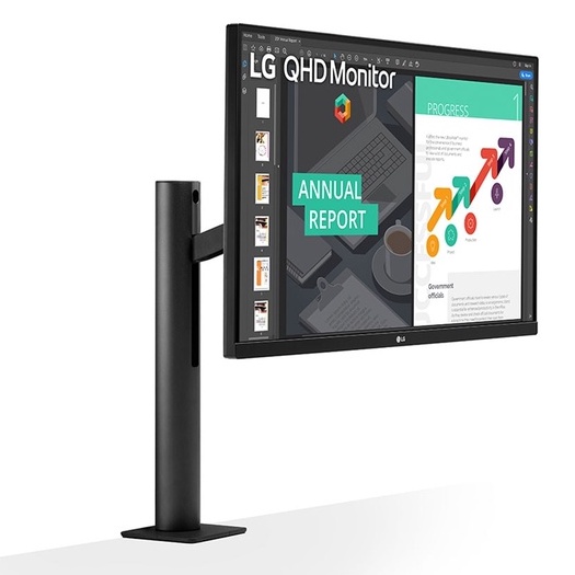 Màn Hình Máy Tính LG QHD 27'' IPS sRGB over 99% HDR USB Type-C Ergo stand 27QN880-B - Hàng Chính Hãng