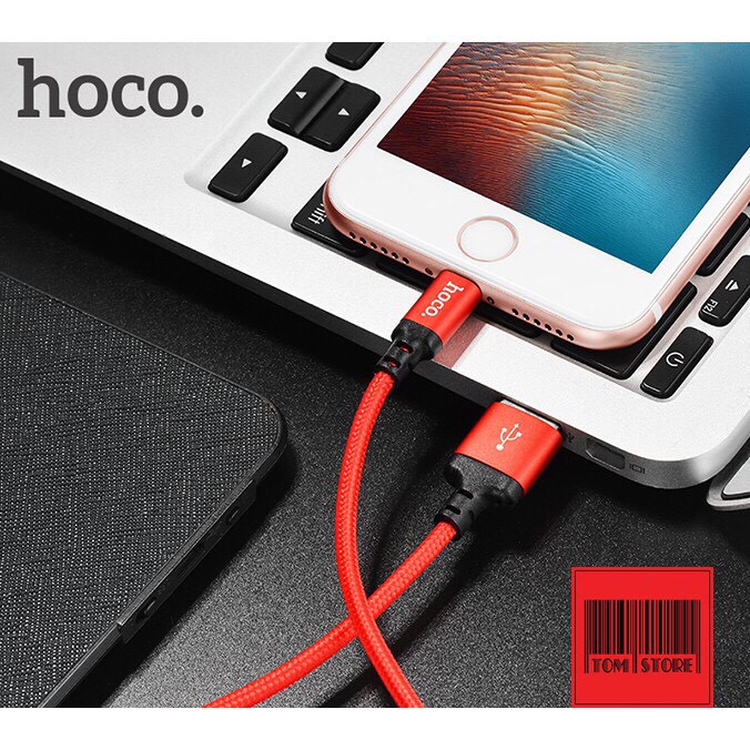 Cáp bọc dù Hoco X14 chất lượng cao, cáp sạc iphone, ipad, lightning, micro usb và type c