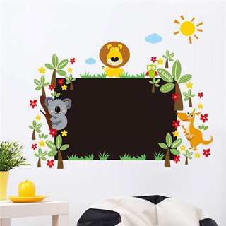 decal dán tường mẫu thú kèm bảng đen cho bé học hỏi mới