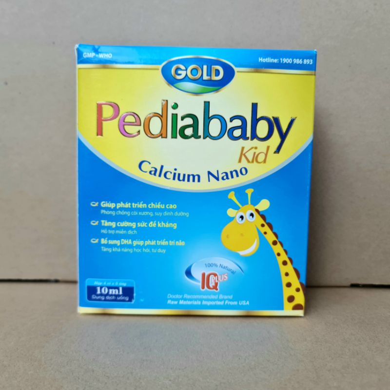 Pediababy Calcium Nano Kid bổ sung canxi giúp phát triển chiều cao, tăng sức đề kháng cho bé