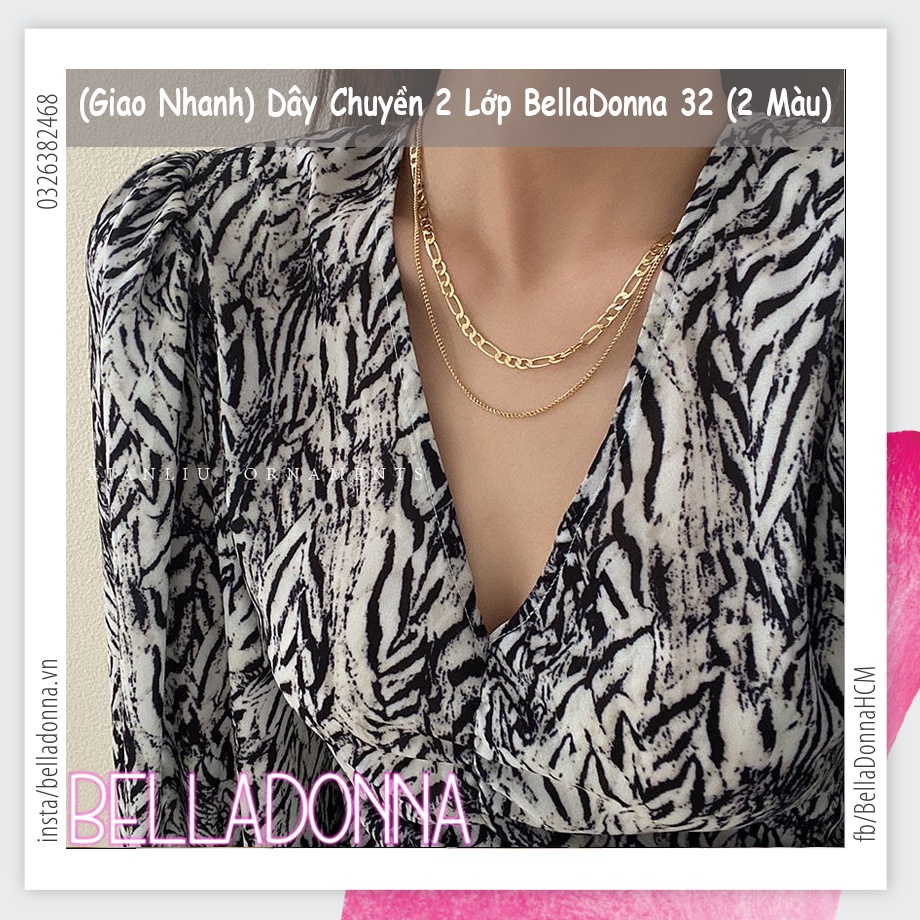 (Giao Nhanh) Dây Chuyền 2 Lớp BellaDonna 32 (2 Màu)