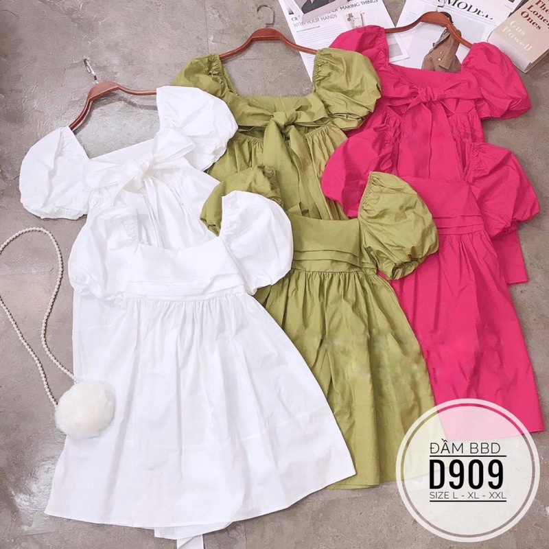 Đầm Babydoll nơ lưng(60-90kg)