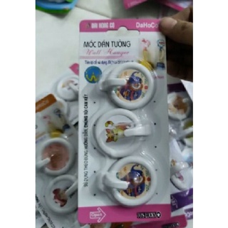vỉ 3 móc dán tường siêu dính