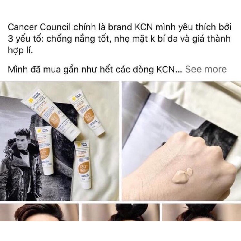 Kem chống nắng Úc Cancer council