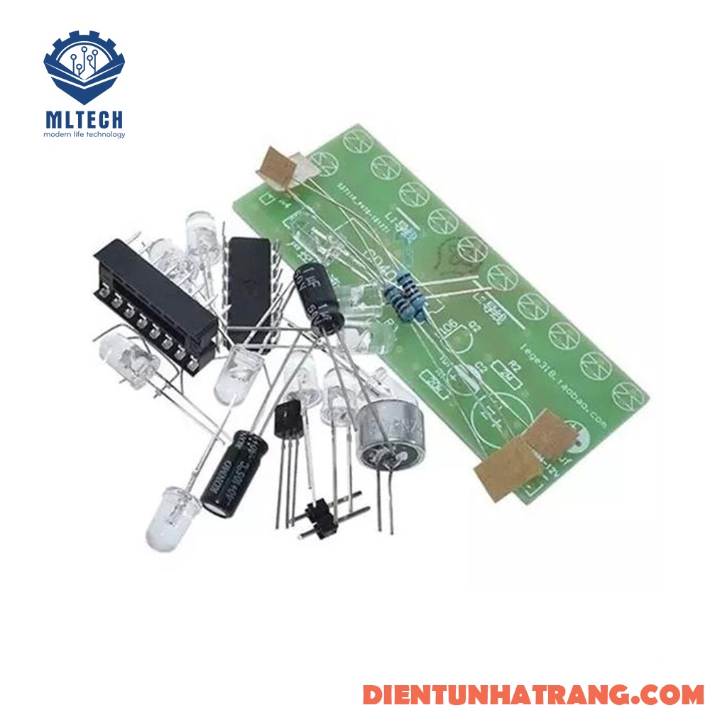 Bộ module Led nháy theo nhạc CD4017 (chưa lắp ráp)