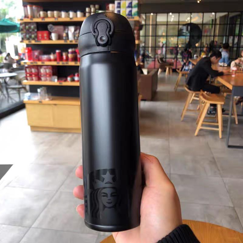 Bình giữ nhiệt chính hãng STARBUCKS xTHERMOS  BLACK INTEGRAL đen nhám dung tích 473ml