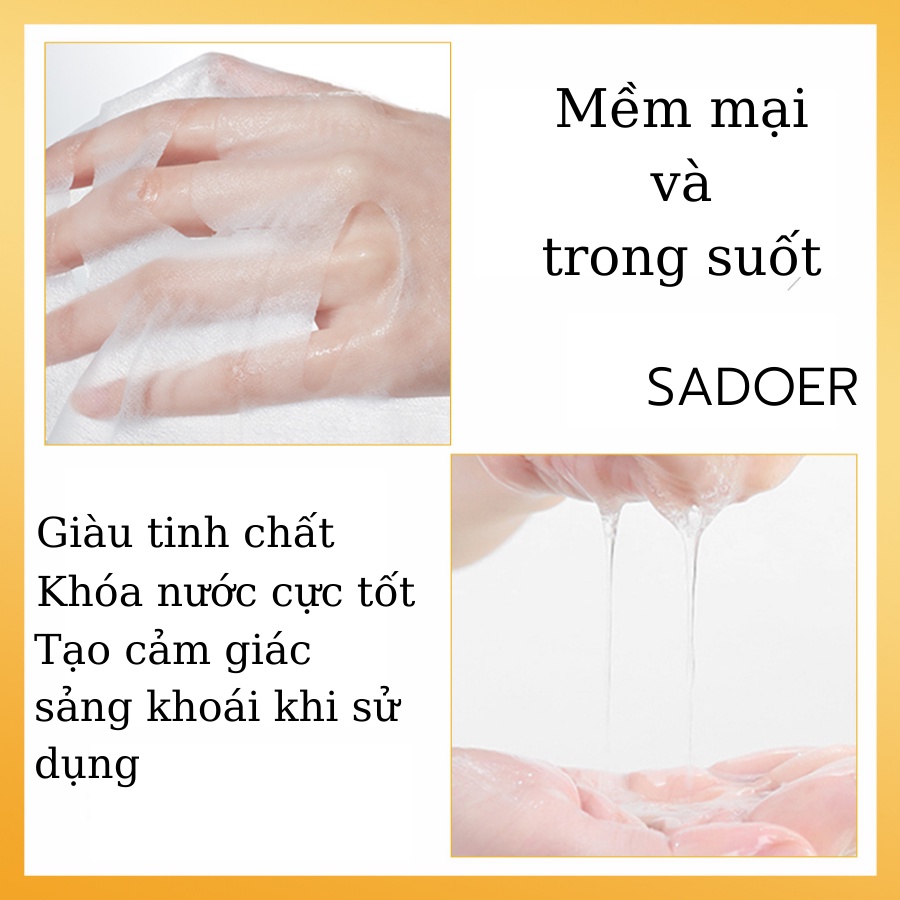 [MN 002] Mặt nạ giấy SADOER dưỡng ẩm da, phục hồi, tái tạo giúp da căng bóng, mask cấp ẩm, mặt nạ trắng da, dịu da | BigBuy360 - bigbuy360.vn