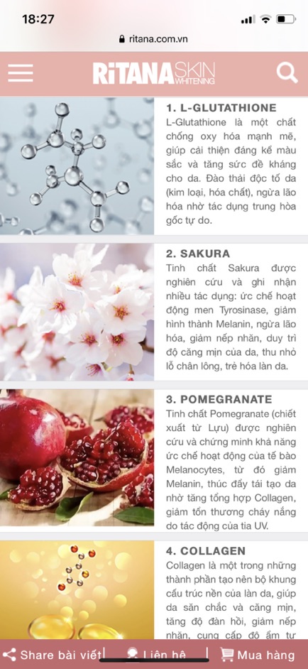 Viên uống trắng da Ritana Eco - Hộp 60 viên