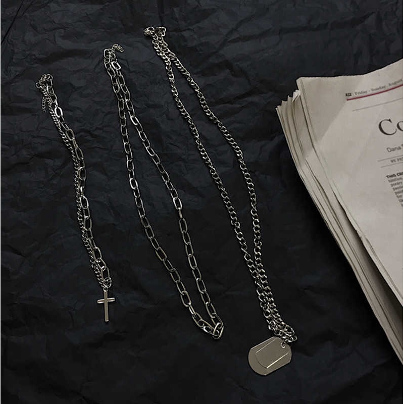 Dây chuyền nhiều lớp phong cách Hàn Quốc cá tính thời trang