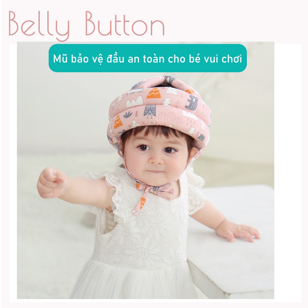 Mũ bảo hiểm BellyButton cho bé tập bò, tập đi, siêu nhẹ, siêu thoáng, điều chỉnh theo kích thước vòng đầu