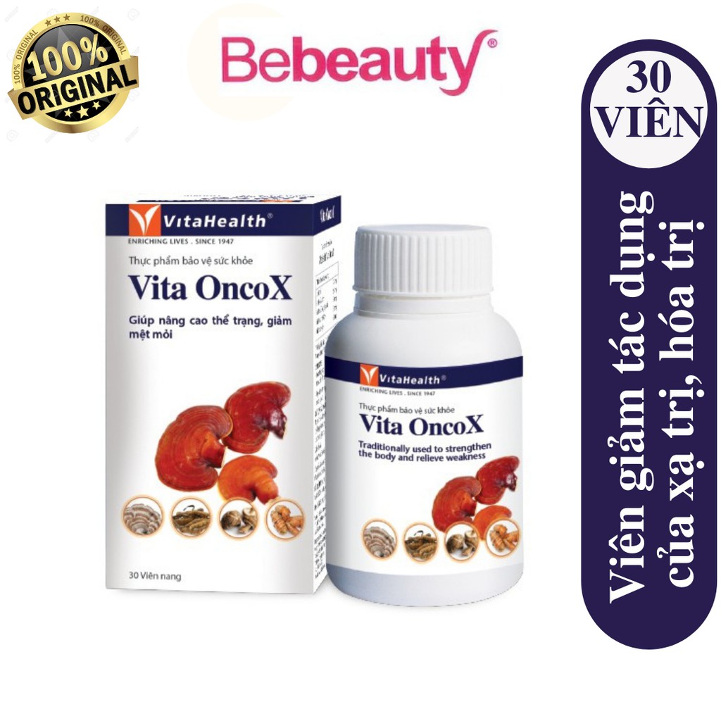 Viên Uống Hạn Chế Quá Trình Oxy Hóa,Giảm Tác Dụng Phụ Của Hóa Trị, Xạ Trị Vitahealth Vita OncoX