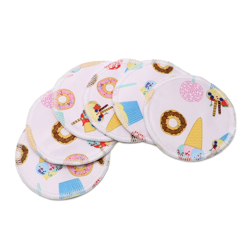 Set 6 Miếng Lót Ngực Chống Thấm Nước Có Thể Giặt Sạch Tái Sử Dụng Tiện Lợi