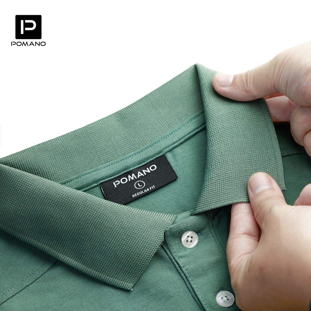 Áo thun POLO nam cổ bẻ vải cá sấu Cotton xuất xịn, thiết kế phong cách sang trọng lịch lãm Cốm POMANO