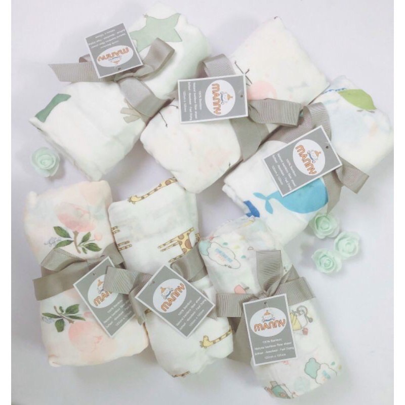 Được chọn mẫu - Khăn đa năng 100% sợi tre cho bé