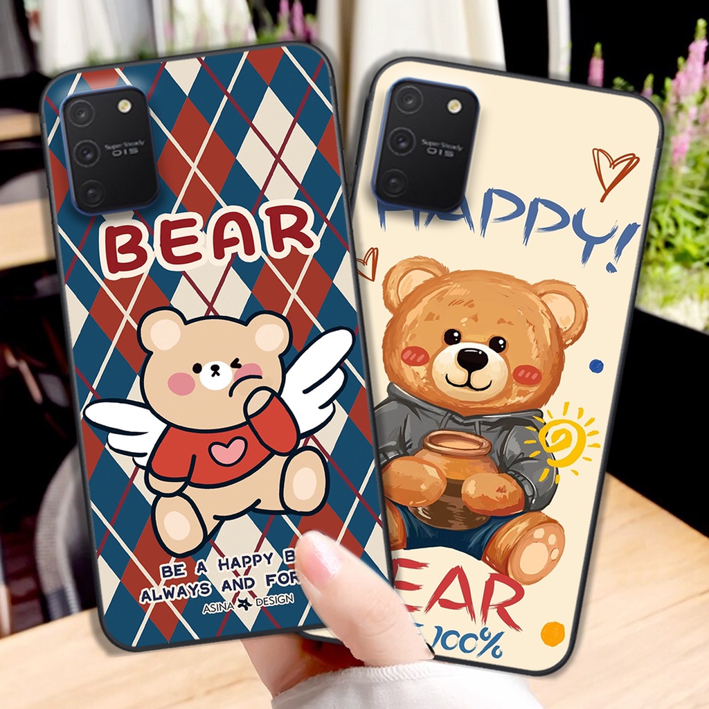 Ốp lưng Samsung S10 Lite / NOTE 10 LITE in hình cute, chú gấu thể thao tinh nghịch cực đáng yêu