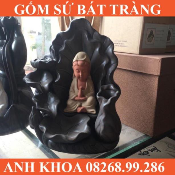 Tượng Phật Bà trầm hương khói ngược - Gốm sứ Bát Tràng Anh Khoa
