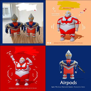 (Order 10 ngày) Case bảo vệ Airpods Pro/1/2 siêu nhân/ ultraman trùm mũ áo mẫu 5