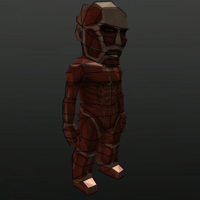 Mô hình giấy anime  chibi Titan Đại Hình/Hộ phápBertholdt Hoover