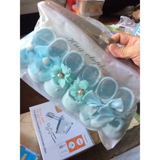 Tất hài công chúa cho trẻ sơ sinh (set 3 đôi)_hàng độc quyền