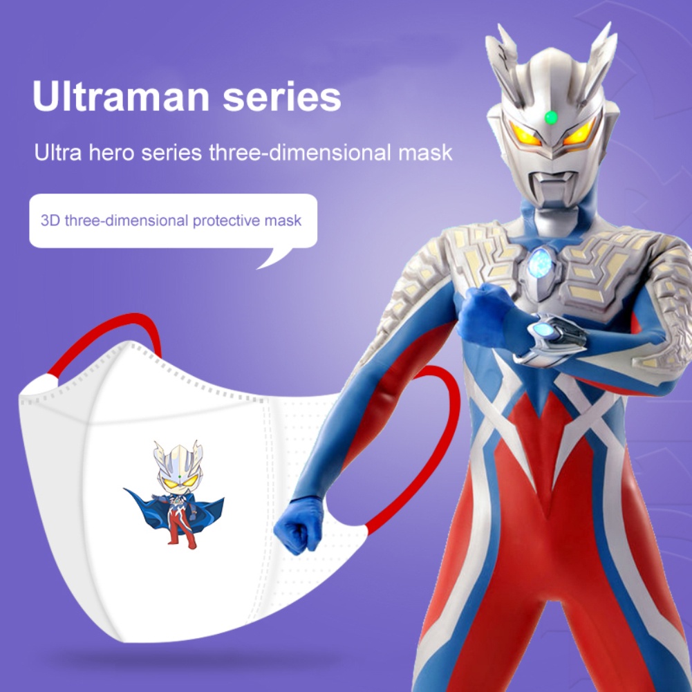 Set 10 Khẩu Trang 3D 4 Lớp Bảo Vệ Miệng Kiểu Hoạt Hình Dễ Thương Cho Bé