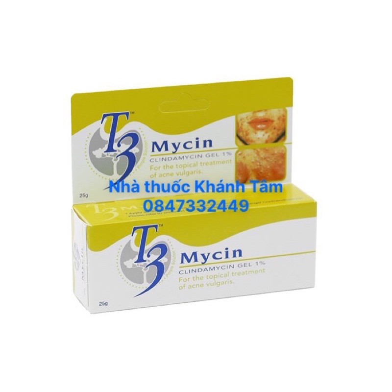 Kem T3 Mycin - Giảm mụn trứng cá, mụn kèm viêm, mụn ẩn