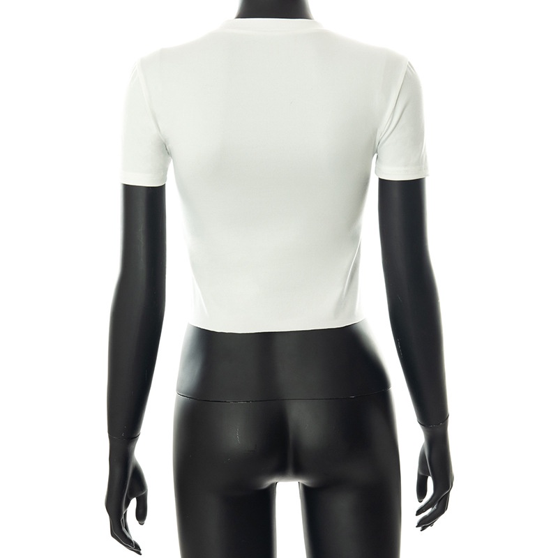 DUNEA Áo Thun Ngắn Tay Cổ Tròn In Họa Tiết Thời Trang Cho Nữ