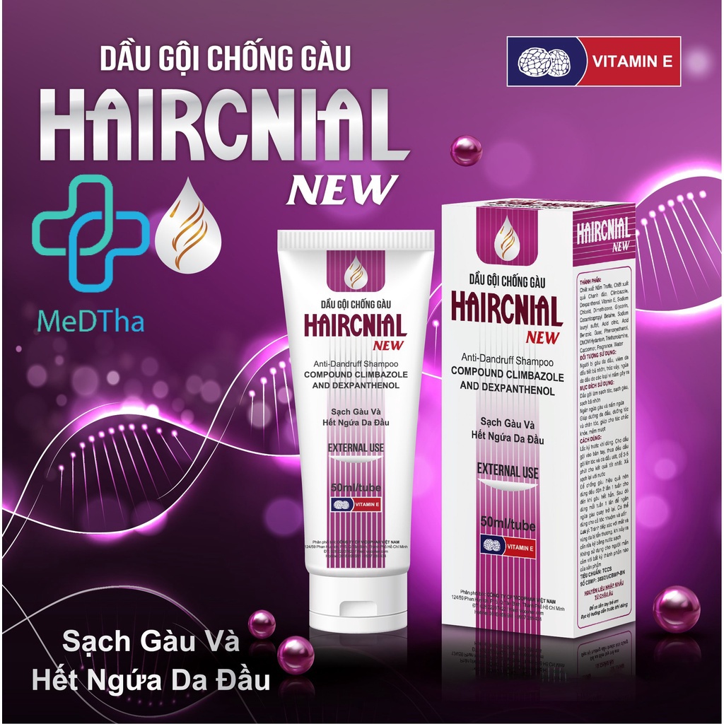 Dầu Gội Sạch Gàu Haircnial New - Giảm Ngứa, Nấm Da Đầu, Chống Gàu, Dưỡng Tóc (Chai 50ml) [Chính Hãng]