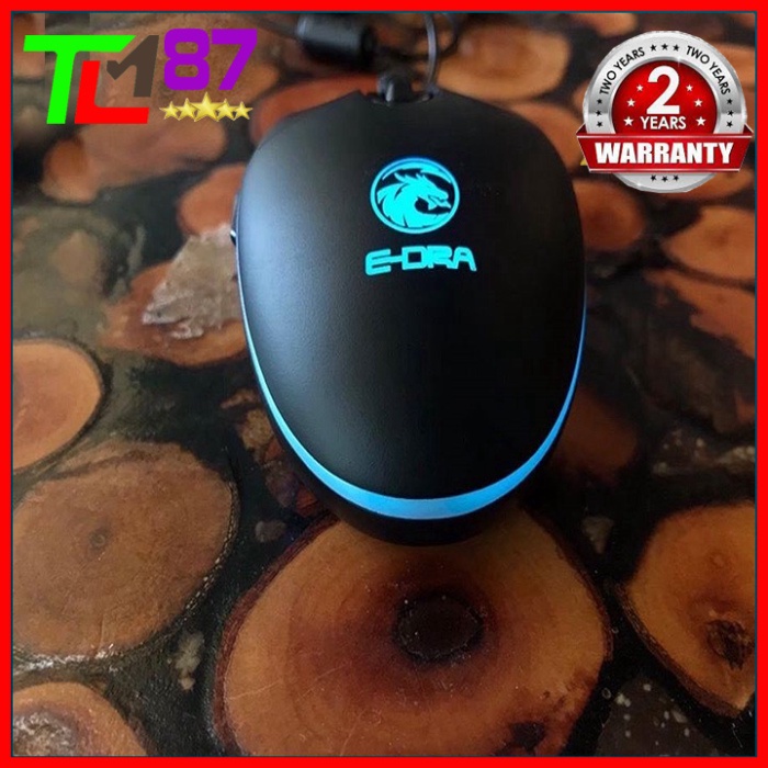 Chuột Máy Vi Tính Laptop Mouse Chơi Game E-DRA EM6102 Đèn LED 7 Màu RGB - Chuột Gaming Có Dây Chuyên Game