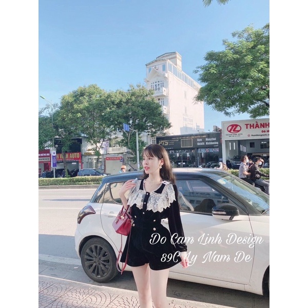 Áo Nhung cổ bèo ren