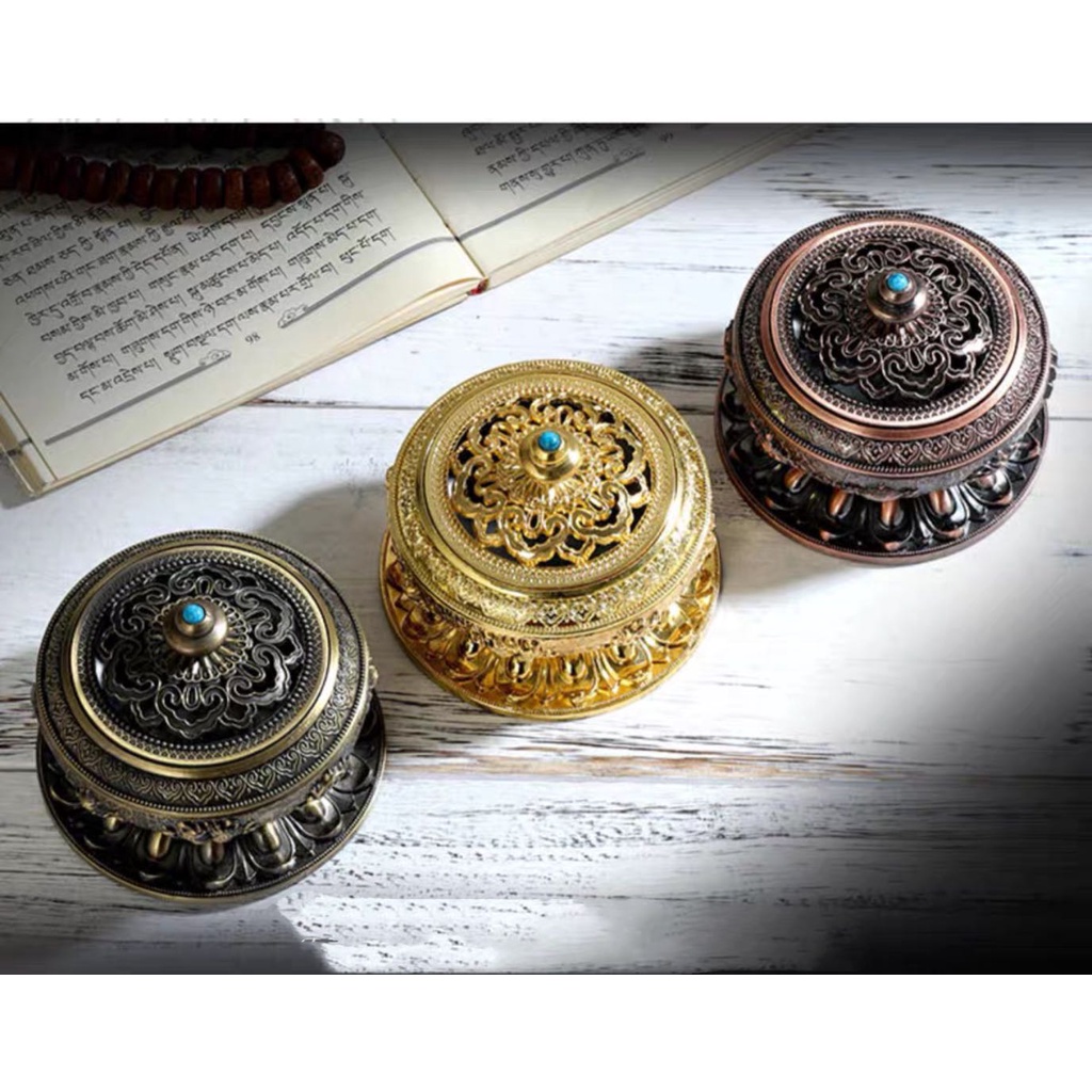 [PHÁP BẢO MINH CHÂU] Lư xông tròn 8 cát tường to - nhỏ